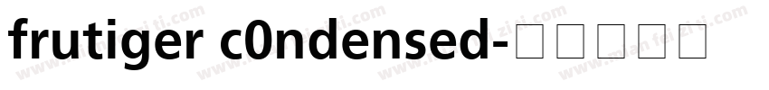 frutiger c0ndensed字体转换